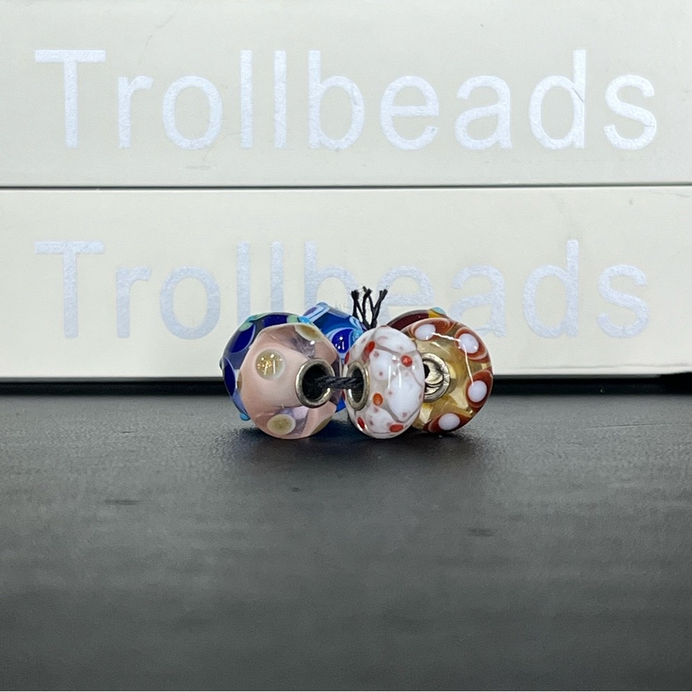 Trollbeads Unique (OOAK) Glass Beads Set- Six Glass Beads
